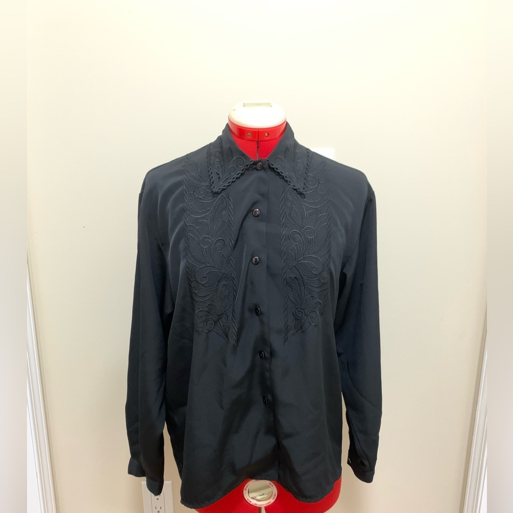 Vintage Embroidered Long Sleeve Top